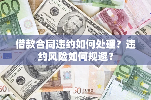 济南借款合同违约如何处理？违约风险如何规避？