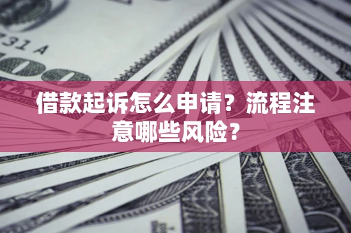 济南借款起诉怎么申请？流程注意哪些风险？